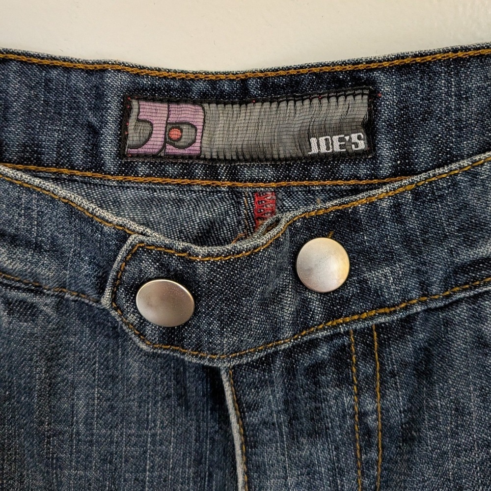 Joes Jeans Women's Flare Dark Wash Zipper Detail Low Rise Jeans Size 4/27 Y2K - Picture 3 of 9